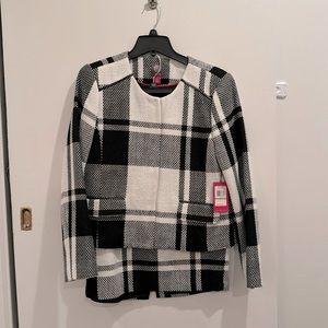 BRAND NEW: Vince Camuto Black Tweed Skirt Suit Set